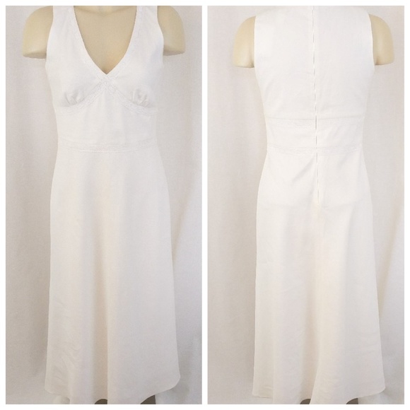 Banana Republic Dresses & Skirts - Banana Republic White Linen Blend Sleeveless Dress